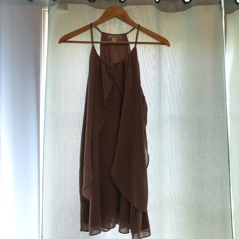 Double Zero Tan sleeveless dress